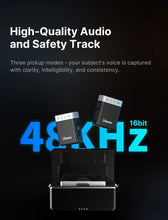 Ulanzi U-Mic Wireless Lavalier Microphone Dual-Channel Recording for Camera Android iOS Smartphone 20 hours Operating Time