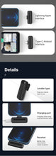 Ulanzi J12 Wireless Lavalier Microphone Lapel Microphones Set Short Video Recording Mini Mic For iPhone Android Live Broadcast
