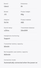 Ulanzi J12 Wireless Lavalier Microphone Lapel Microphones Set Short Video Recording Mini Mic For iPhone Android Live Broadcast