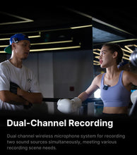 Ulanzi U-Mic Wireless Lavalier Microphone Dual-Channel Recording for Camera Android iOS Smartphone 20 hours Operating Time