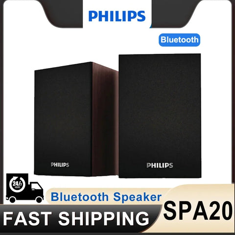 Philips SPA20 Speaker Bluetooth with 360 degree Surround Sound Bluetooth Wireless Stereo for Computer Macbook Laptop