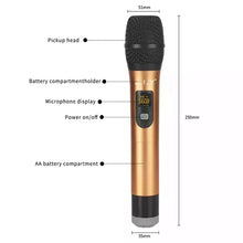 Professional Karaoke Wireless Microphon System Audio Set UHF Handheld Mic Blueteeth Speaker for Party box Karaoke Church Meeting