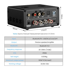 AIYIMA Audio T9 HiFi Bluetooth 5.0 Vacuum Tube Amplifier USB DAC Stereo Amplificador COAX OPT VU Meter Amplifier Speaker Amplify