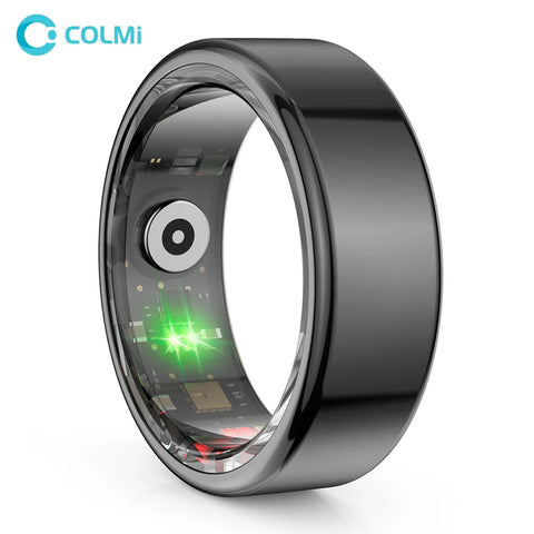 COLMI R02 Smart Ring Military Grade Titanium Steel Shell Health Monitoring IP68 & 3ATM Waterproof Multi-sport Modes