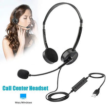 Call Center Headset Stereo Headphones With Noise Cancelling Microphone Suitable For Zoom Skype Office Call Center Home Podcast