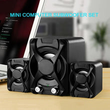 USB + AUX Wired Computer Subwoofer Speakers 5W+3W*2 Set Bass Reinforcement Stereo 2.1 for PC Phone Loudspeaker