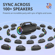 Tronsmart Bang Max Speaker 130W Party Speaker with 3 Way Sound System, Sync Up 100+ Speakers, APP Control, Guitar/Mic Input