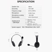 Call Center Headset Stereo Headphones With Noise Cancelling Microphone Suitable For Zoom Skype Office Call Center Home Podcast