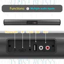 2024 Soundbar Sound Wireless Bluetooth Car Computer Speaker Stereo Tv Home Theater Sombar For 3.5mm Output PC