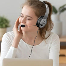 Call Center Headset Stereo Headphones With Noise Cancelling Microphone Suitable For Zoom Skype Office Call Center Home Podcast