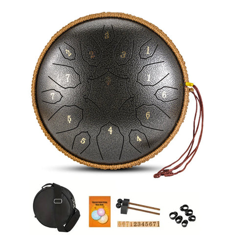 Tongue Drum 12 Inch D Tone Ethereal Drums Children Steel Hand Drums Yoga Meditation Professional Percussion Instruments Gift