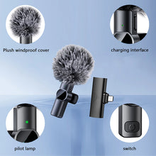 Wireless Lavalier Microphone Portable Noise Reduction Mini Microphone Audio Video Live Interview Recording For iPhone Mic