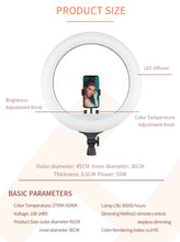 SH 18 Inch Knob Ring Light LED Selfie Video Lamp With Tripod Stand Phone Clip For YouTube Live Lighting Photo Photography Studio
