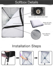 Photography Kit Background Frame Support Softbox Lighting Photo Studio Equipment With 3Pcs Backdrop And Cantilever Tripod Stand