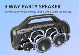 Tronsmart Bang Max Speaker 130W Party Speaker with 3 Way Sound System, Sync Up 100+ Speakers, APP Control, Guitar/Mic Input