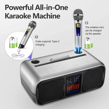 Family Karaoke Bluetooth Speaker With Wireless Microphone Portable Subwoofer AUX TF Card Play Professional Home Stereo Audio Set