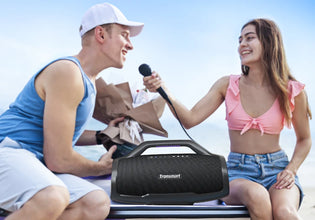 Tronsmart Bang Max Speaker 130W Party Speaker with 3 Way Sound System, Sync Up 100+ Speakers, APP Control, Guitar/Mic Input