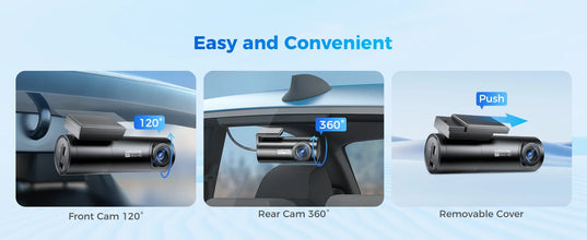 AZDOME M300S 4K Dash Cam Front and Rear, 5.8G WiFi GPS Dash Camera for Cars, Free 64GB SD Card, Voice Control, WDR Night Vision