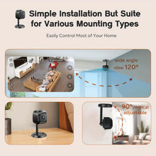 2.4GHz Wi-Fi mini security camera, 1080p HD night vision baby monitor, pet camera with mobile app, motion detection