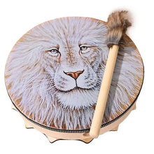 Handmade Siberian Shaman Drum with Lion Totem