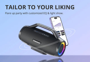 Tronsmart Bang Max Speaker 130W Party Speaker with 3 Way Sound System, Sync Up 100+ Speakers, APP Control, Guitar/Mic Input