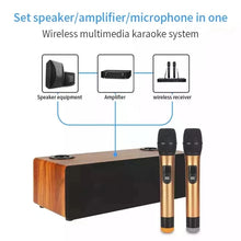 Professional Karaoke Wireless Microphon System Audio Set UHF Handheld Mic Blueteeth Speaker for Party box Karaoke Church Meeting