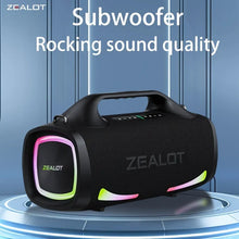 Zest S79 100W wireless speaker, outdoor portable subwoofer, waterproof IPX 5, suitable for home, car, camping, party box.