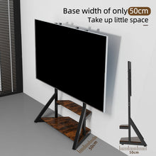 Floor TV Stand Heavy Duty Television Mount Bracket with Wood Shelves Height Adjustable for 65-100” LCD LED TVs Max VESA 800x600