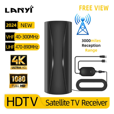 Tv Antenna Dvb T2 Indoor Tv Antenna Outdoor With 4K Free Hd Channels High Gain 30 Dbi 2000 Mile Reception Range