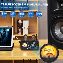 AIYIMA Audio T9 HiFi Bluetooth 5.0 Vacuum Tube Amplifier USB DAC Stereo Amplificador COAX OPT VU Meter Amplifier Speaker Amplify